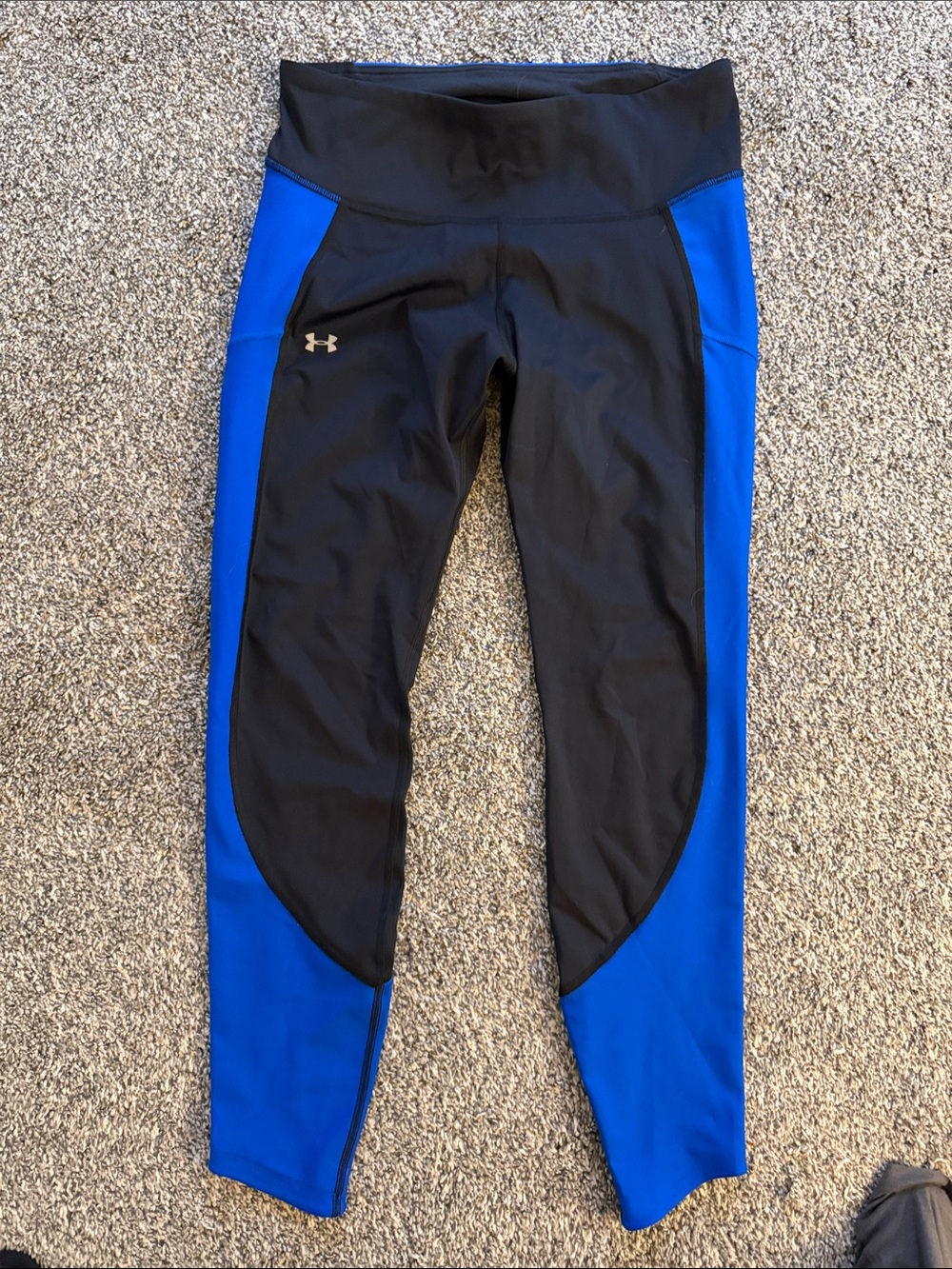Under Armour Black and Royal Blue Workout Leggings